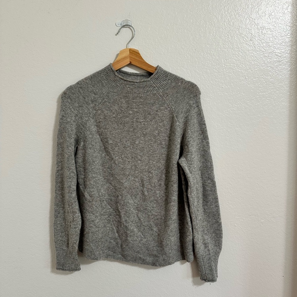 Grey Cashmere J. Crew Silver Label Roll Neck Sweater